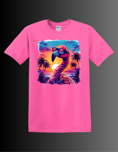 Flamingo on the Beach T-shirt