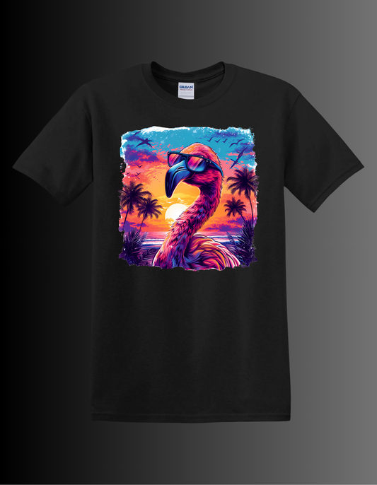 Flamingo on the Beach T-shirt